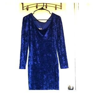"All that Jazz" Blue Velvet Dress